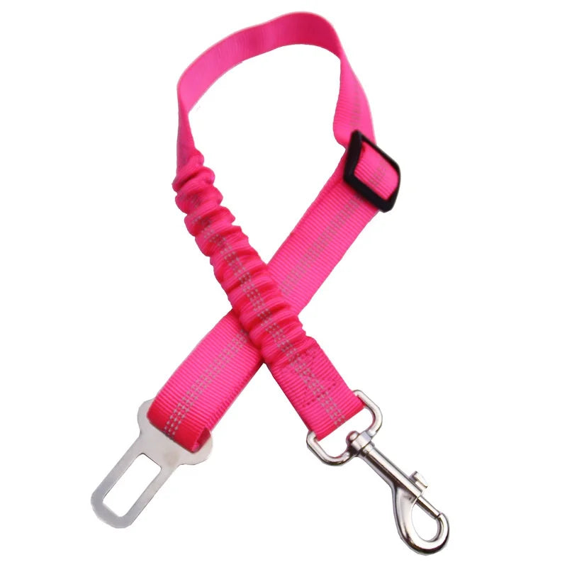 Dog Seat Belt Adjustable Pet Car leash Harness Safety Leads for Vehicle  Elastic Car Safety Belt